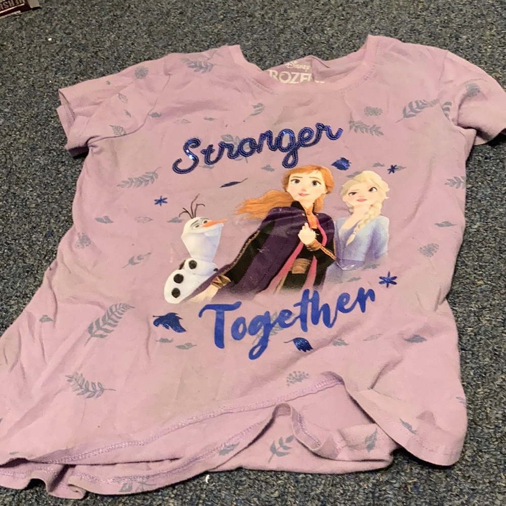 Purple Frozen 2 shirt size 10/12 girls.
